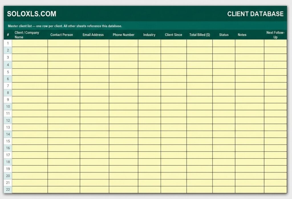 Free Client Tracker Spreadsheet for Freelancers