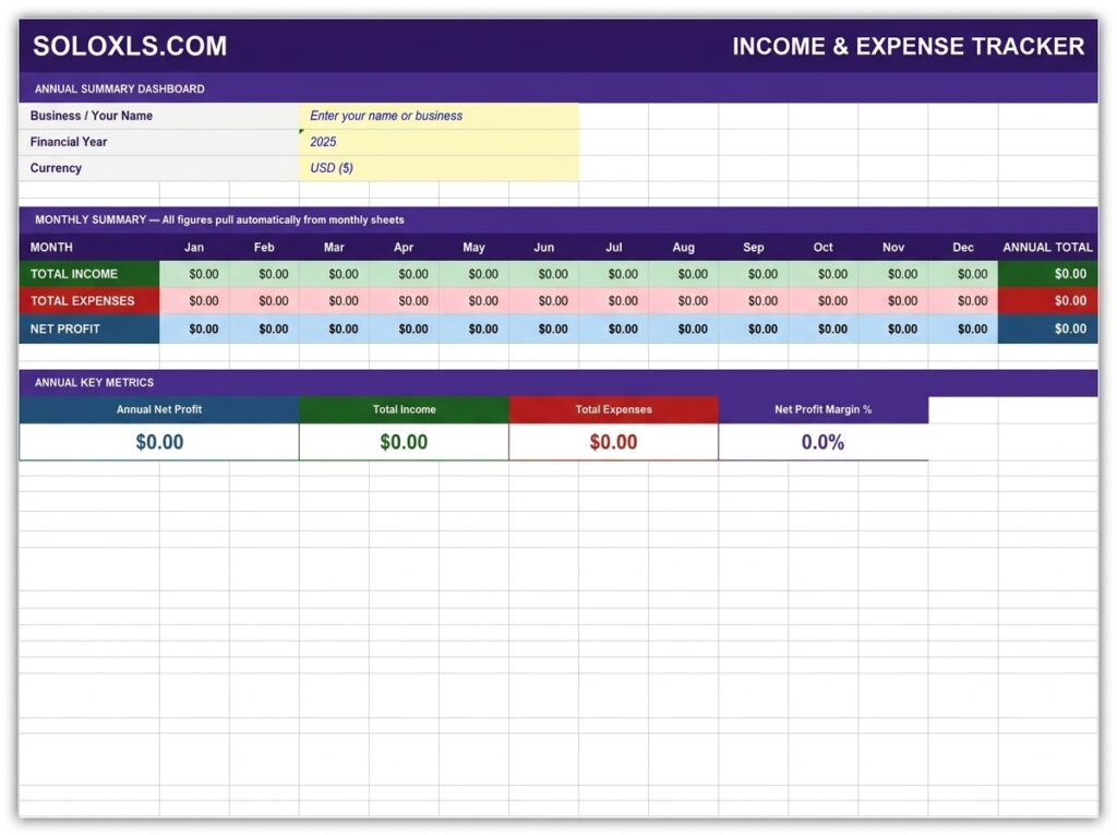 Free Income and Expense Tracker Excel